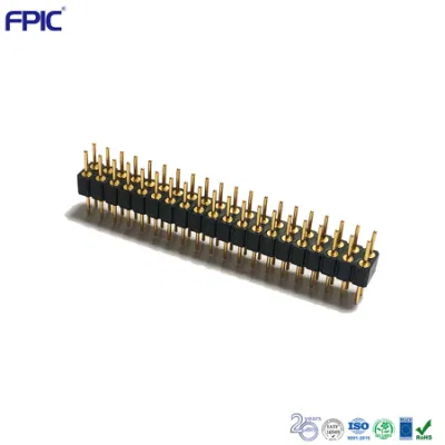 Fpic 2.54 Pitch Single Row Double Plastic Straight Pin Header