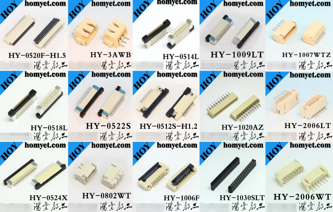 0.4 Spacing Board to Board 2 * 17 Black Mobile Phone Connector 34p Gold Plated Connector Male Seat