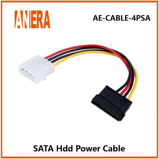 Anera IDE 4p Male to SATA 15p Female Adapter Cable Computer SATA Power Cable for Hard Disk